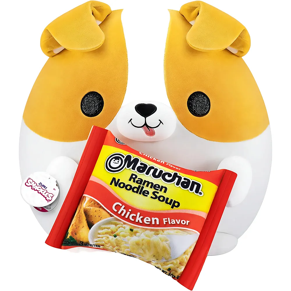 meinspielzeug - Zuru Snackles Corgi mit Ramen Noodle Soup Chicken 28cm | Hunde Pl�sch