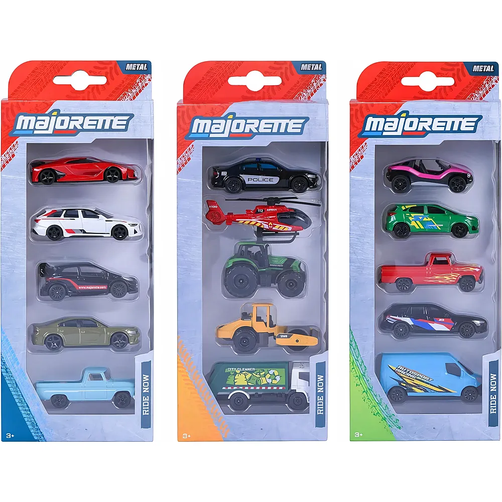 meinspielzeug - Majorette 5er Set Street Cars - 1:64 | Autos