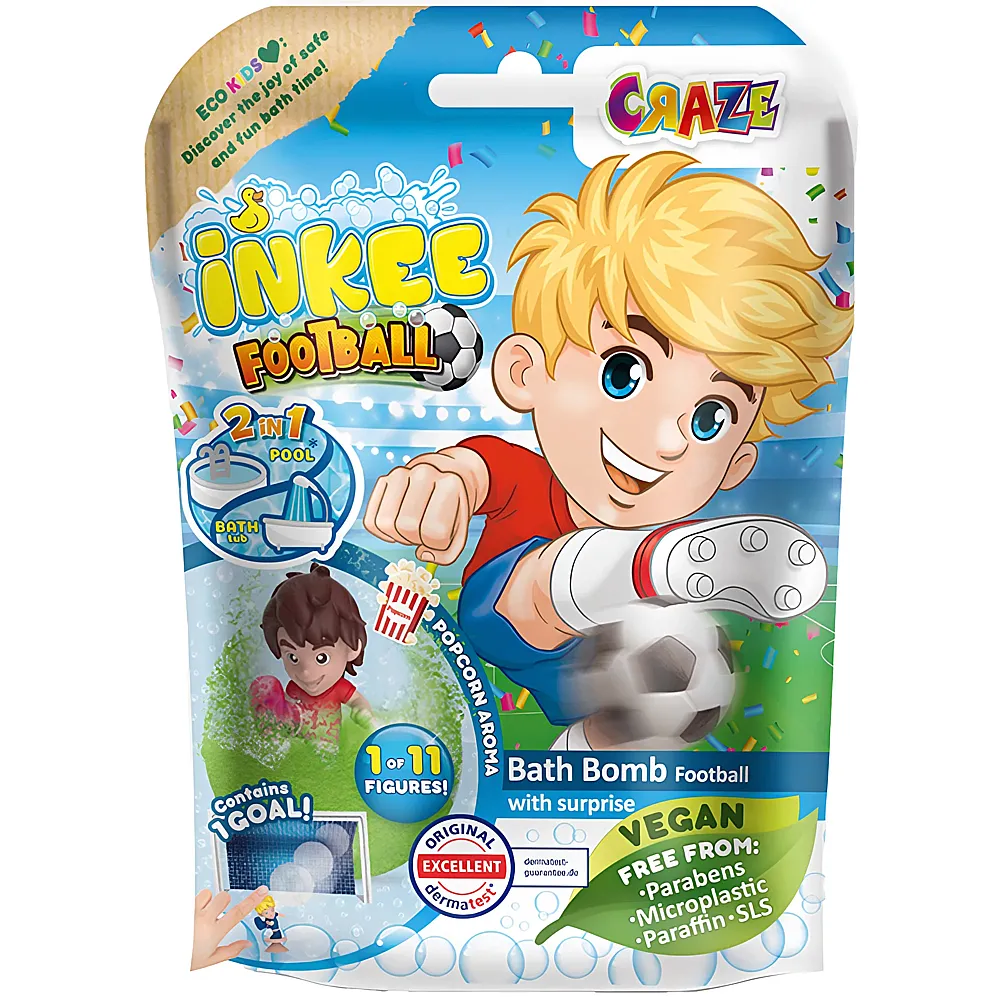 Craze Inkee Fussball Badebombe mit Sammelfigur