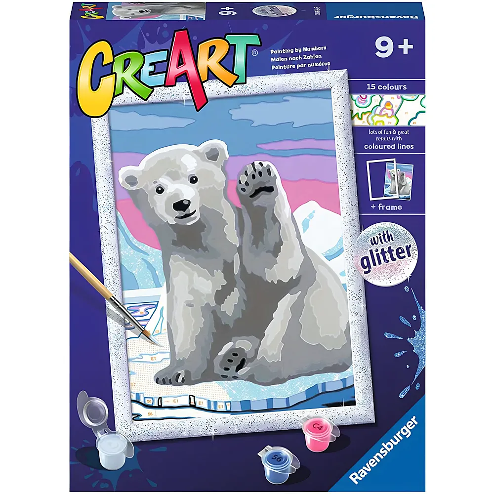 Ravensburger CreArt Glitter Pawsome Polar Bear