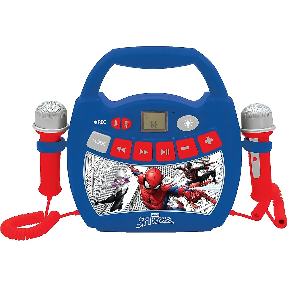 Lexibook Spiderman Bluetooth-Lautsprecher mit Lichtern und Mikrofonen