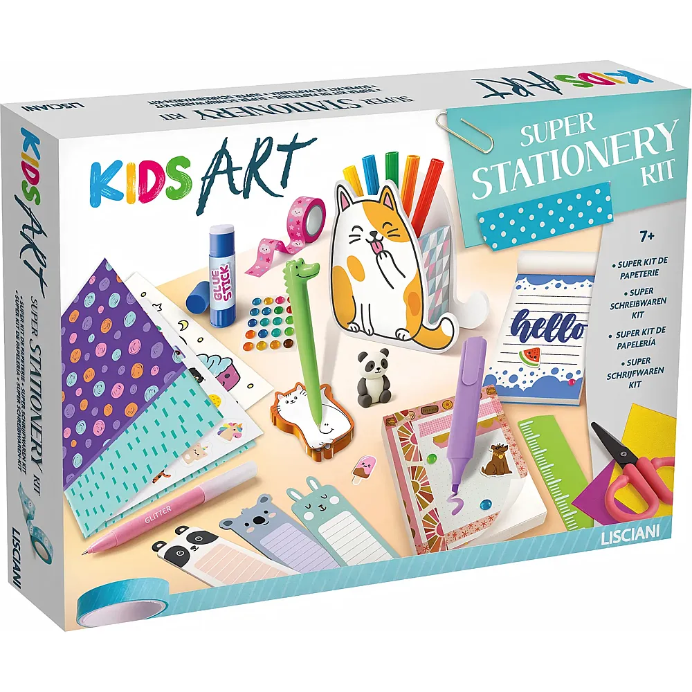 Lisciani Kids Art Schreibwaren Kit Filzstifte, Aufkleber, Zubeh�r,