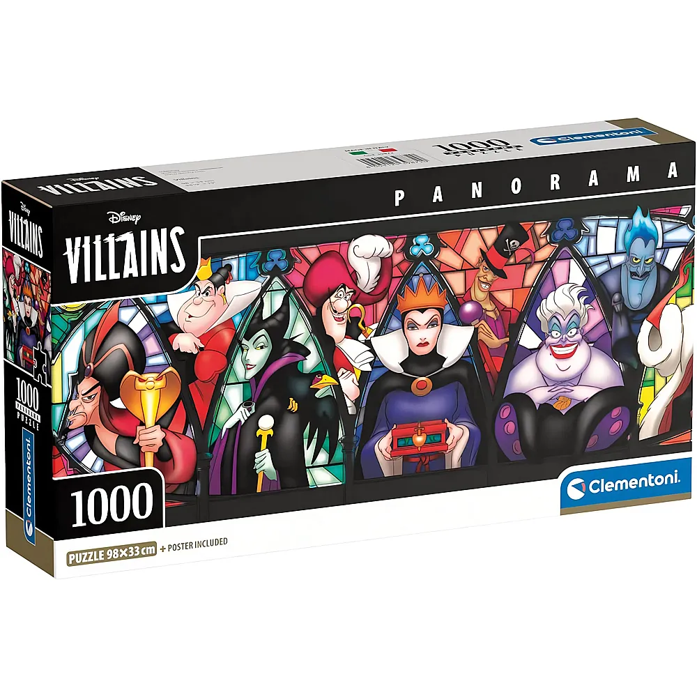 Clementoni Puzzle Panorama Disney Villains 1000Teile