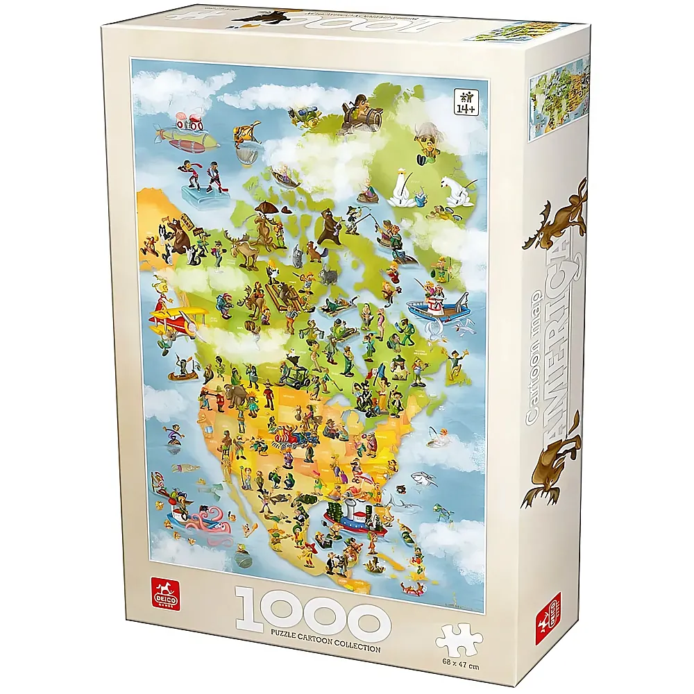 DToys Puzzle Cartoon Collection - USA 1000Teile