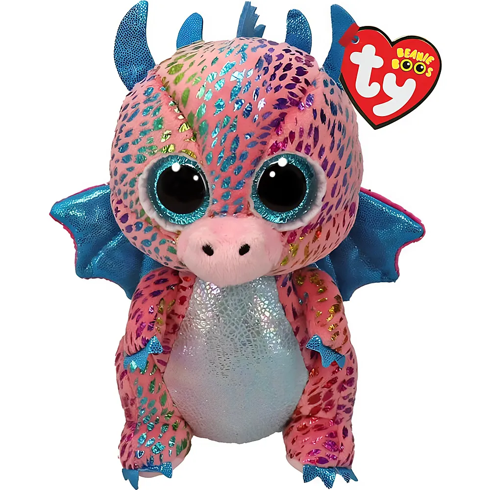 meinspielzeug - Ty Beanie Boos Flint der Drache - 15 cm | Dinosaurier Pl�sch