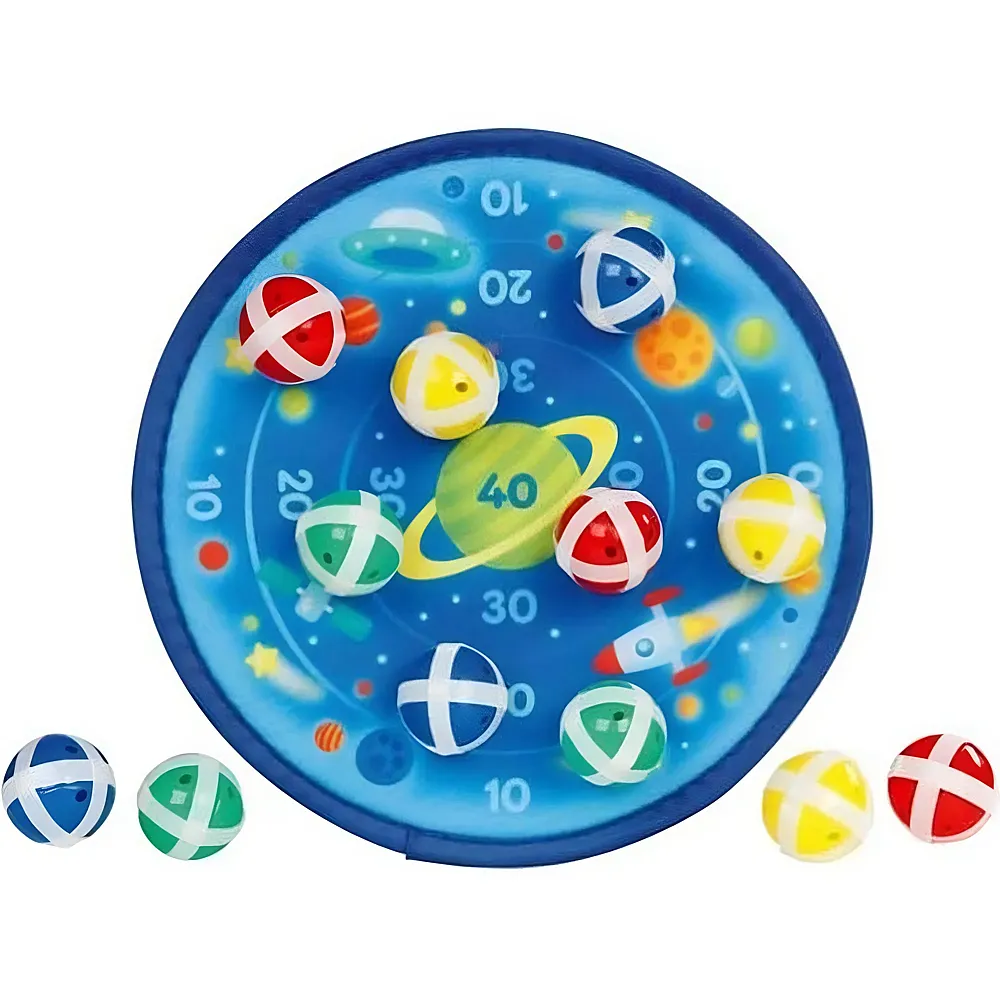 meinspielzeug - Goki Klett-Dartscheibe Weltall | Wurfspiele