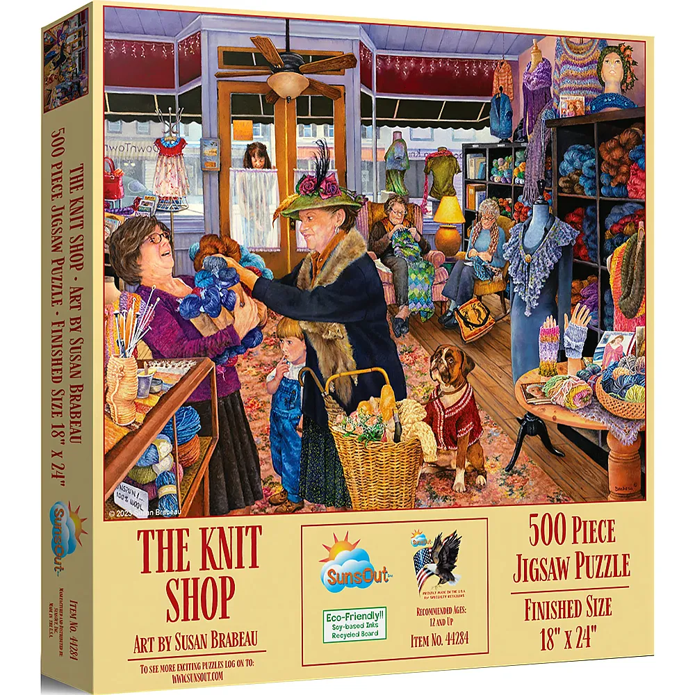 SunsOut Puzzle Susan Brabeau Der Strickwarenladen - 500 Teile
