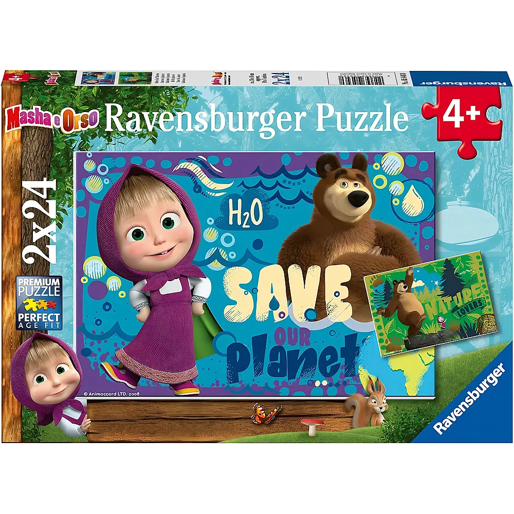 Ravensburger Puzzle 2in1 Mascha und der B�r 24Teile