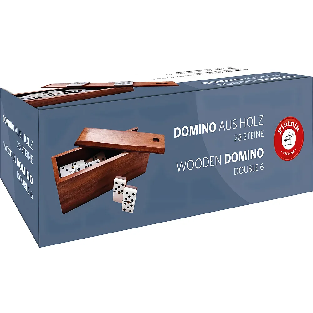 Piatnik Luxus Holz-Dimino - 28 Steine d,e