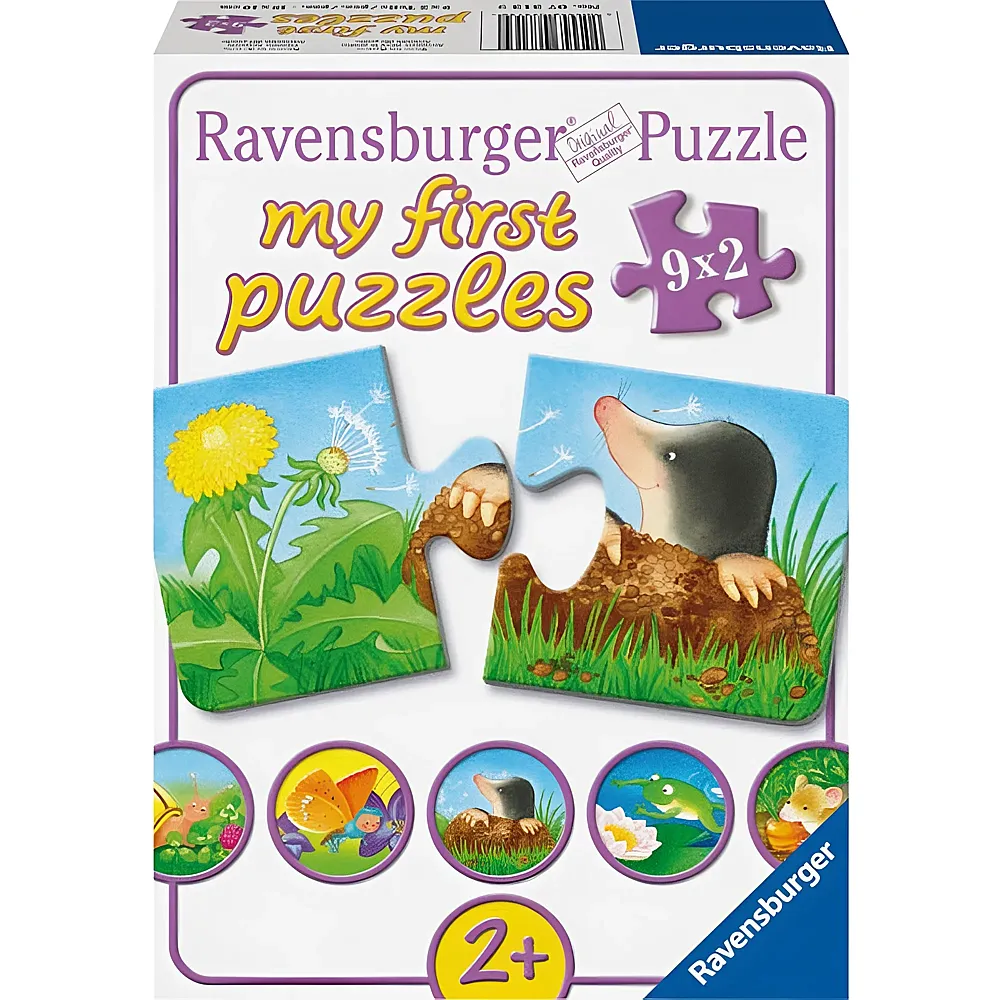 Ravensburger Puzzle Tiere im Garten 9x2