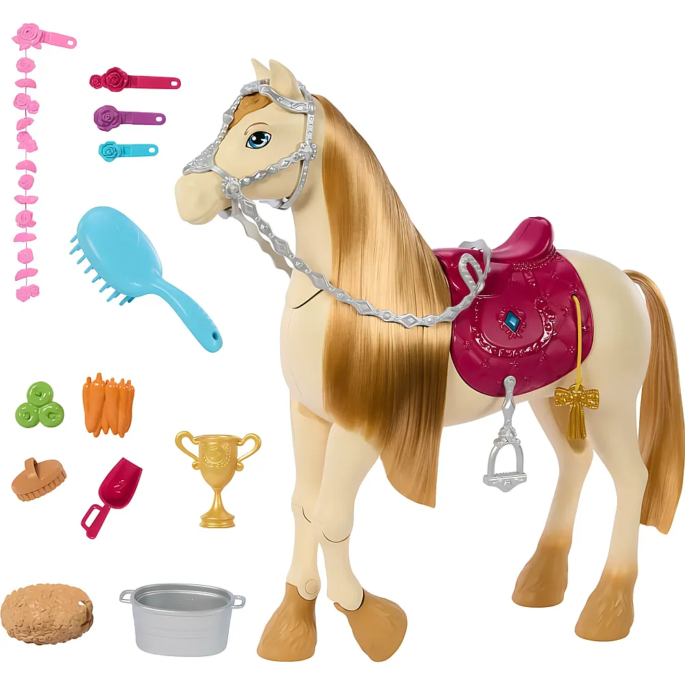 Barbie Bewegliches Pferd mit Zubeh�r