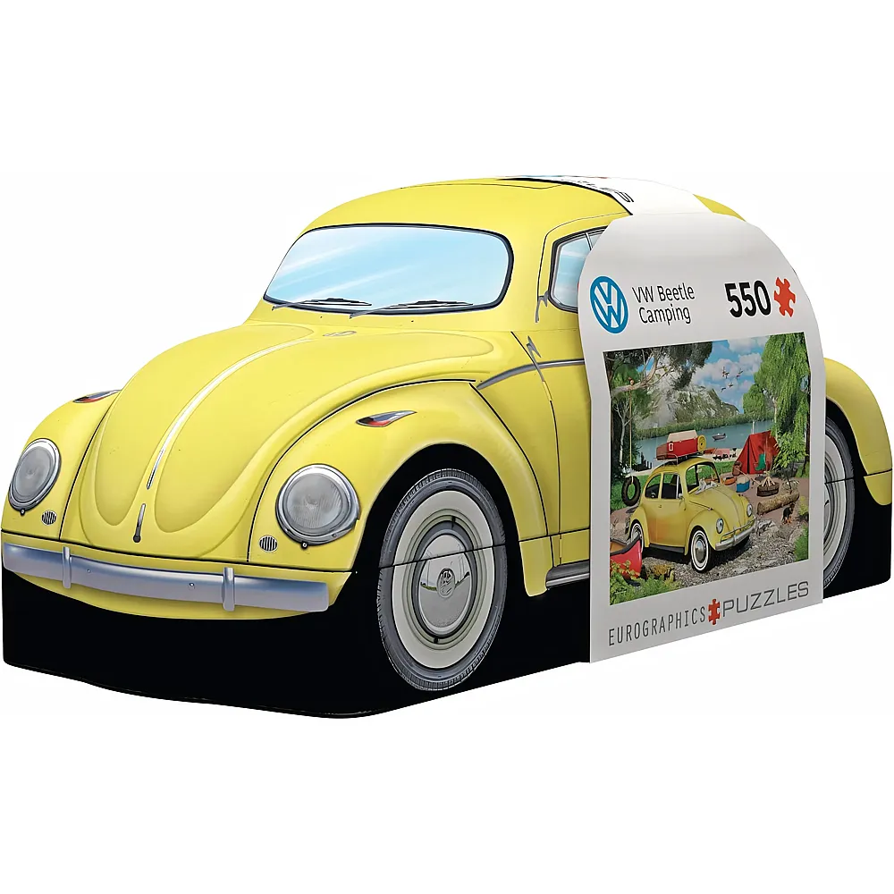 Eurographics Puzzle VW Beetle Camping Shaped Tin 550Teile