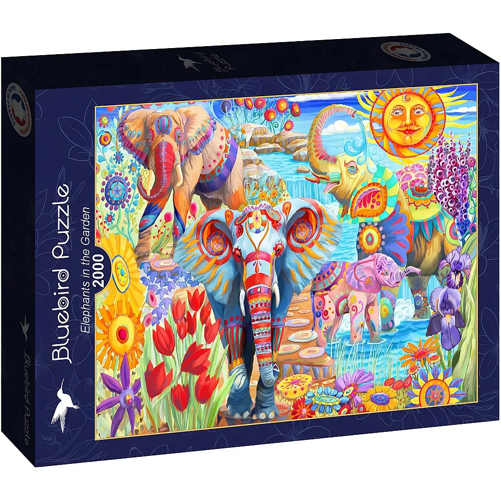 Bluebird Puzzle Elephants in the Garden 2000Teile
