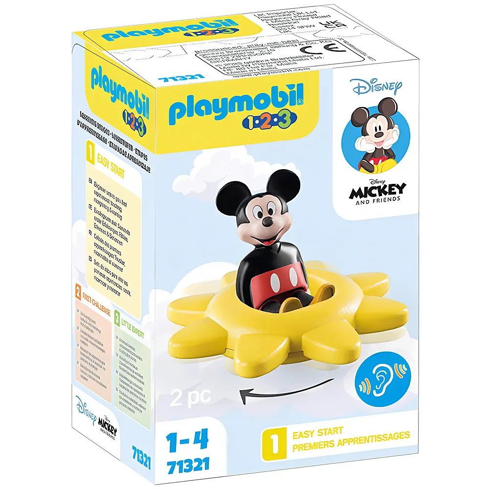 PLAYMOBIL 1.2.3 Mickey Mouse Mickys Drehsonne mit Rasselfunktion 71321