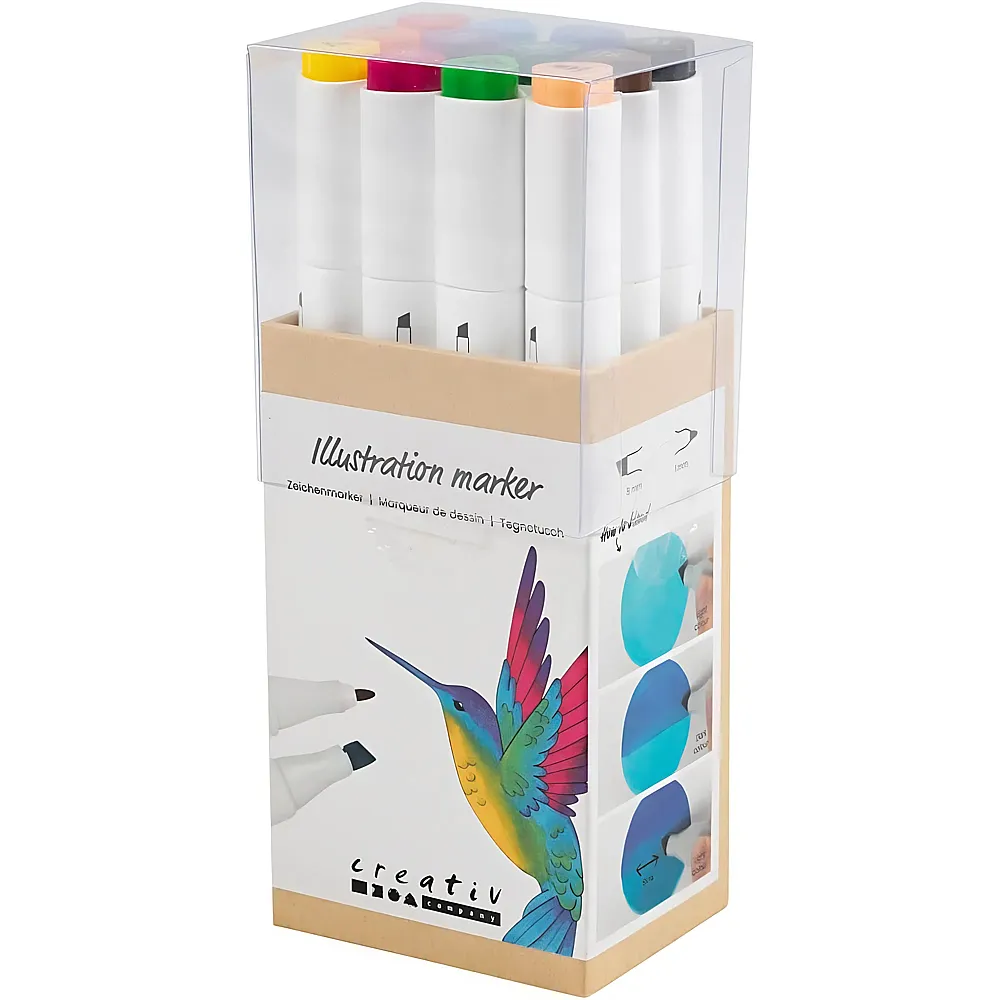 Creativ Company Zeichenstift Standardfarben, 12 Stk.
