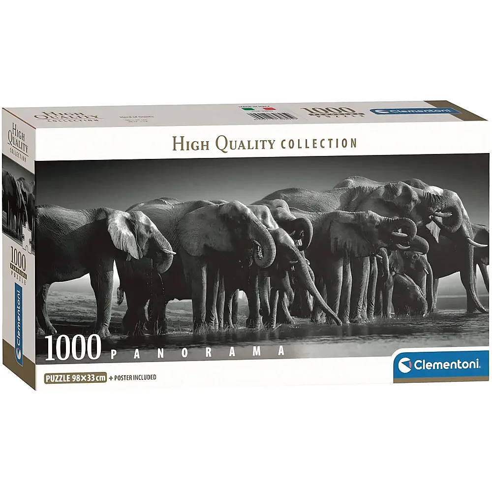 Clementoni Puzzle High Quality Collection Panorama Herde der Riesen 1000Teile