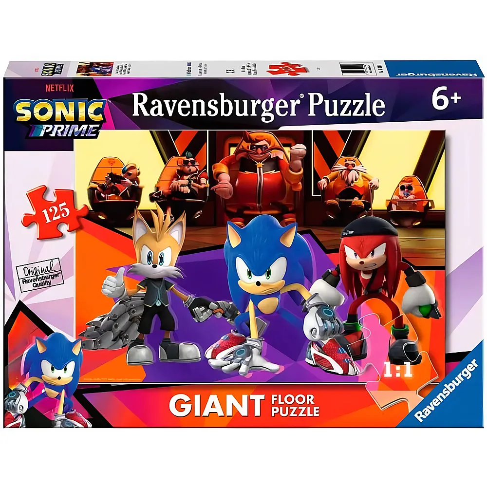 meinspielzeug - Ravensburger Puzzle Sonic 125Teile | Bodenpuzzle