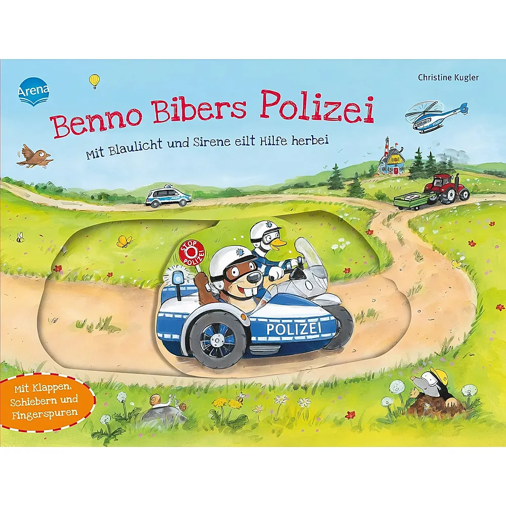 meinspielzeug - Arena Benno Bibers Polizei - Mit Blaulicht und Sirene | Papp-Bilderb�cher