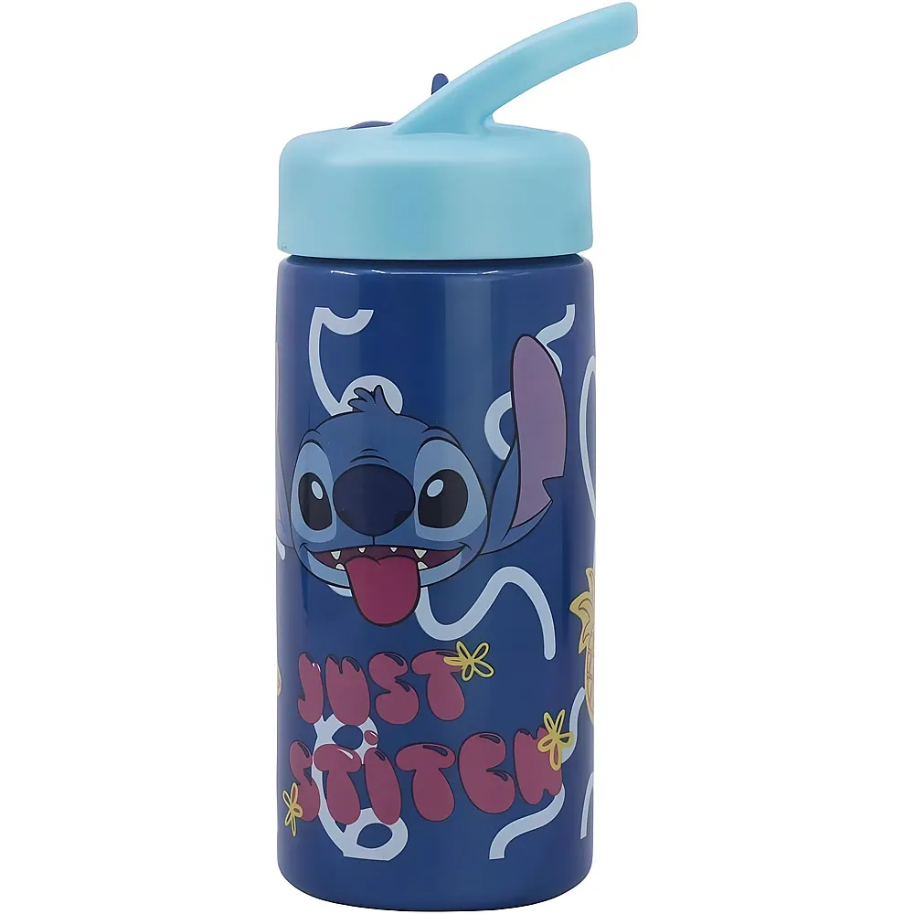 Stor Lilo & Stitch Palms Sport-Trinkflasche mit Strohhalm - 410 ml