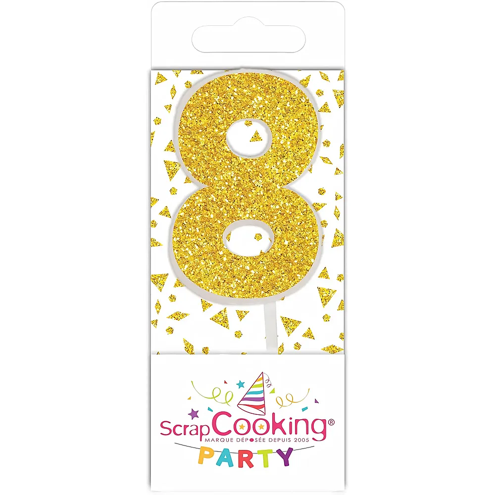 ScrapCooking Mini Kerze 8 Gold | Backen & Dekorieren