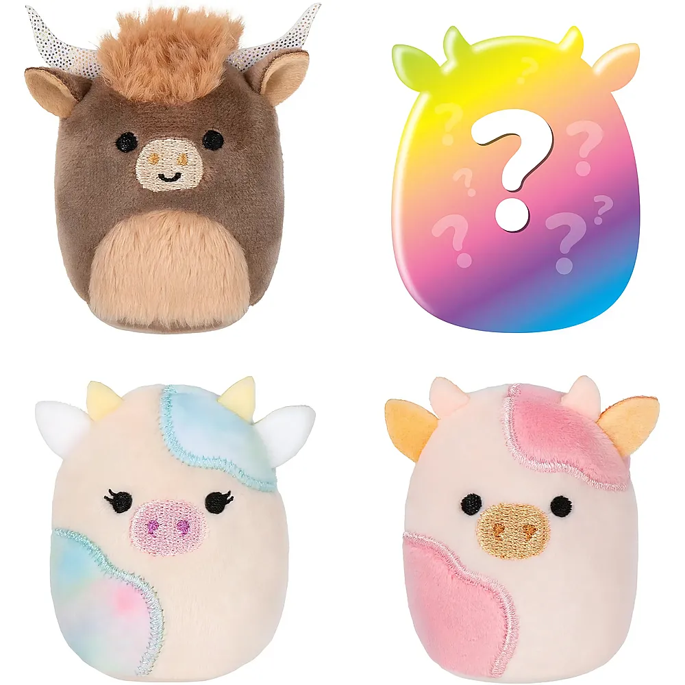 Squishmallows Squishville 4er Pack Kuh Squad - 5 cm