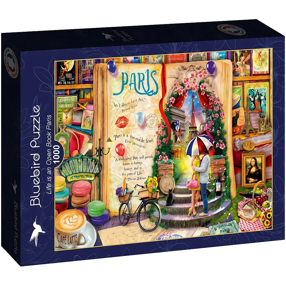 Bluebird Puzzle Aimee Stewart Life is an Open Book Paris 1000Teile