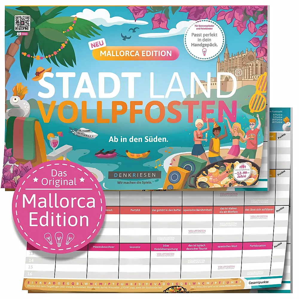 Denkriesen Stadt Land Vollpfosten - A4 Block Mallorca Edition d