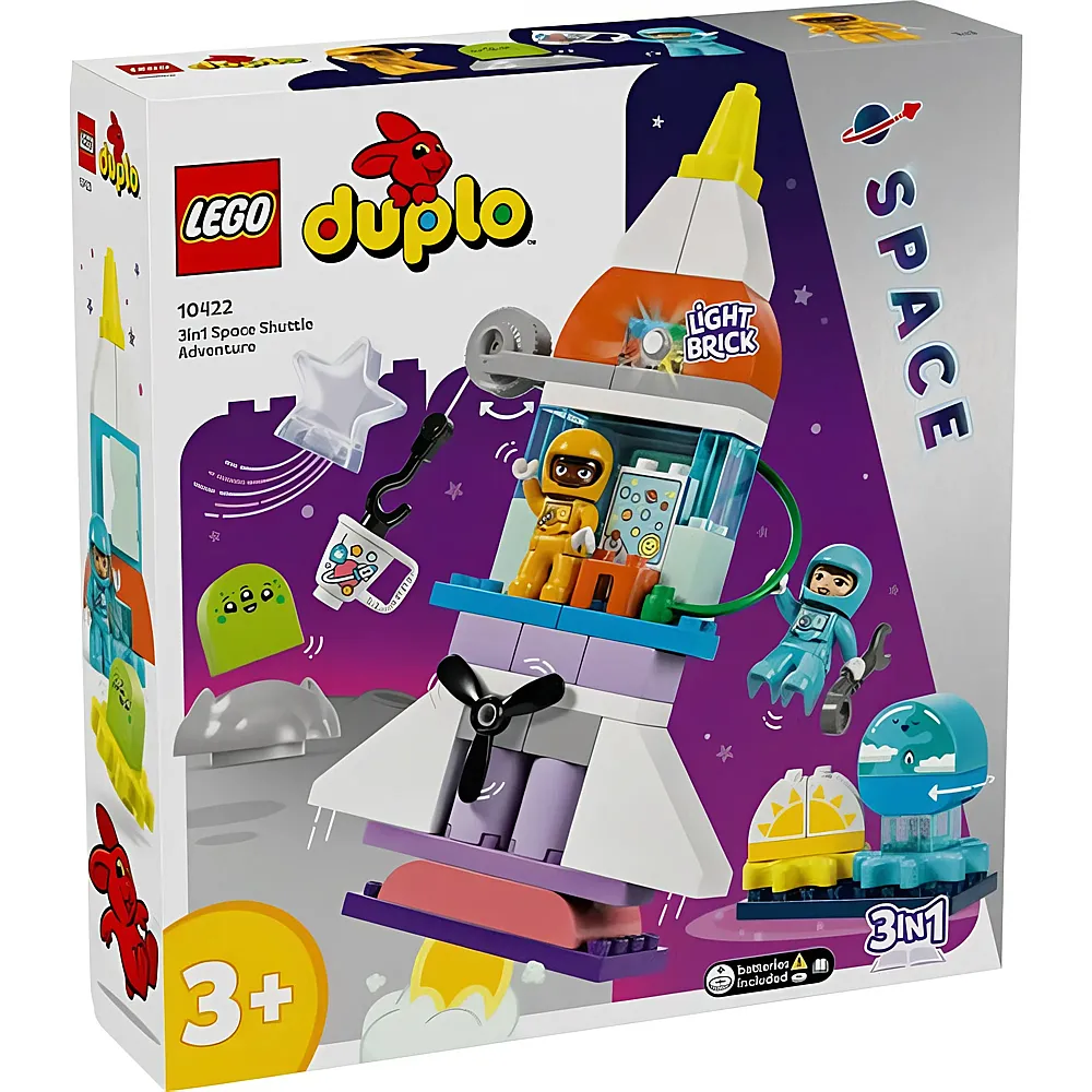 LEGO DUPLO 3-in-1-Spaceshuttle fr viele Abenteuer 10422