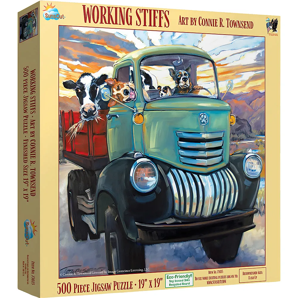 SunsOut Puzzle Connie T. Townsend Working Stiffs - 500 Teile