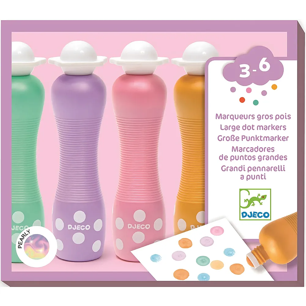 Djeco 4 grosse Stifte mit Schaumstoffspitze