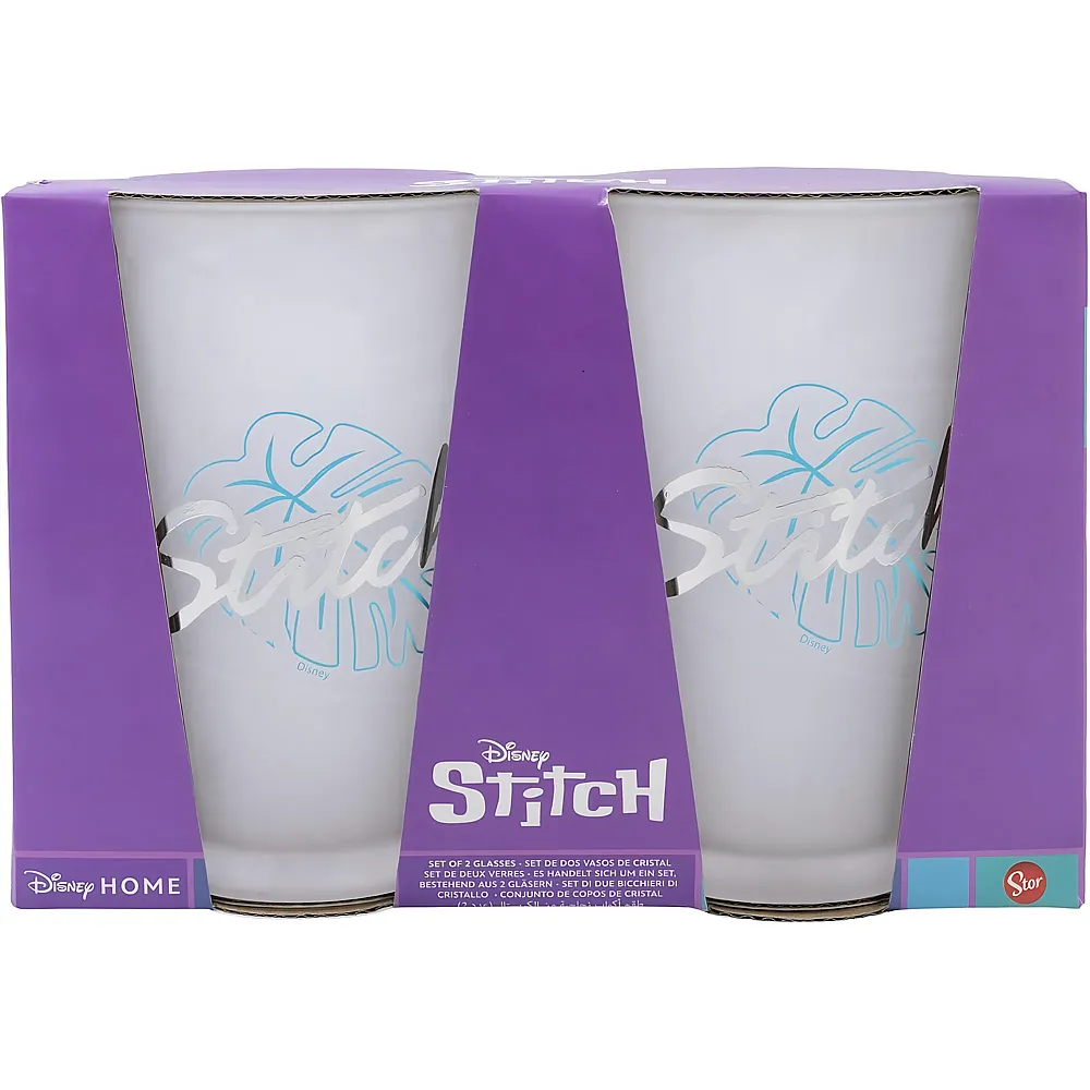 Stor Lilo & Stitch 2er Set Crystal-Becher - 490 ml