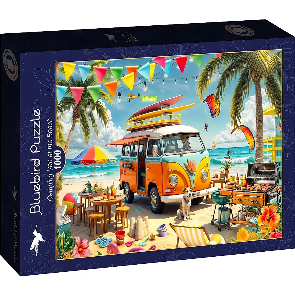 Bluebird Puzzle Camping Van am Strand - 1000 Teile