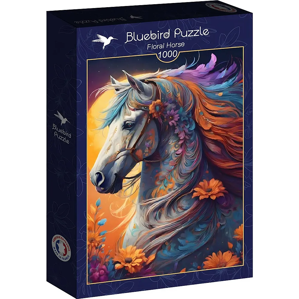 Bluebird Puzzle Blumenpferd - 1000 Teile