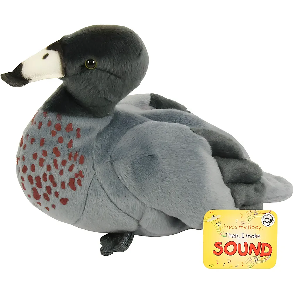 Unitoys Ente mit Sound Grau - 18 cm - V�gel Pl�sch