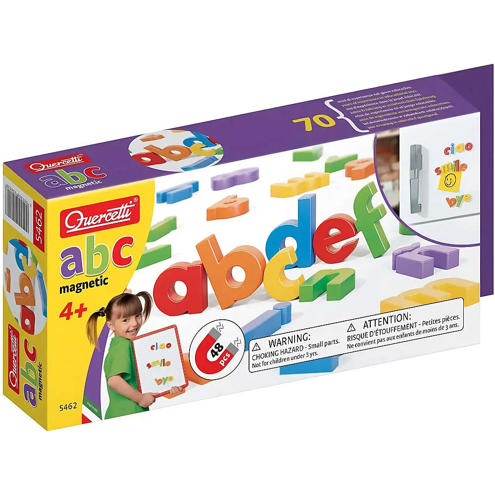 Quercetti ABC Magnet-Set, 48-teilig.