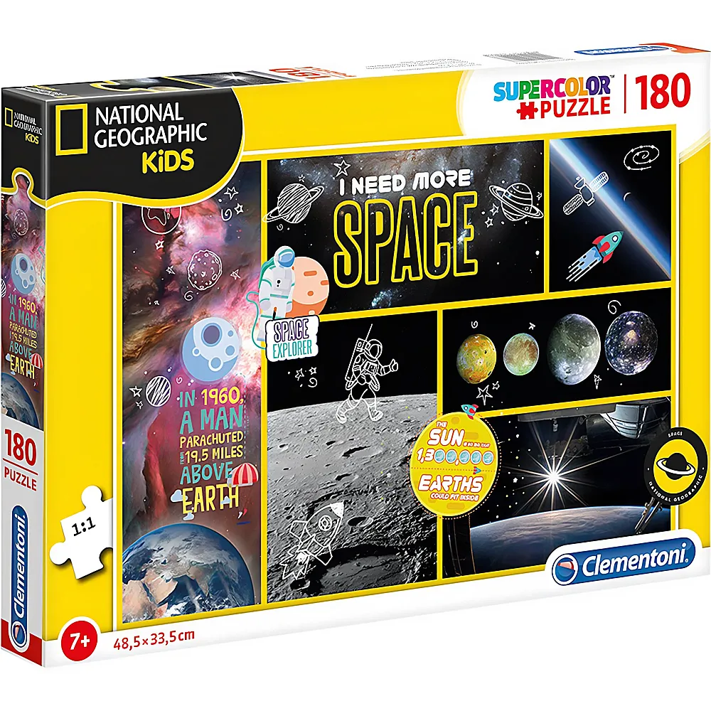 Clementoni Puzzle Supercolor National Geographic I need more Space 180Teile