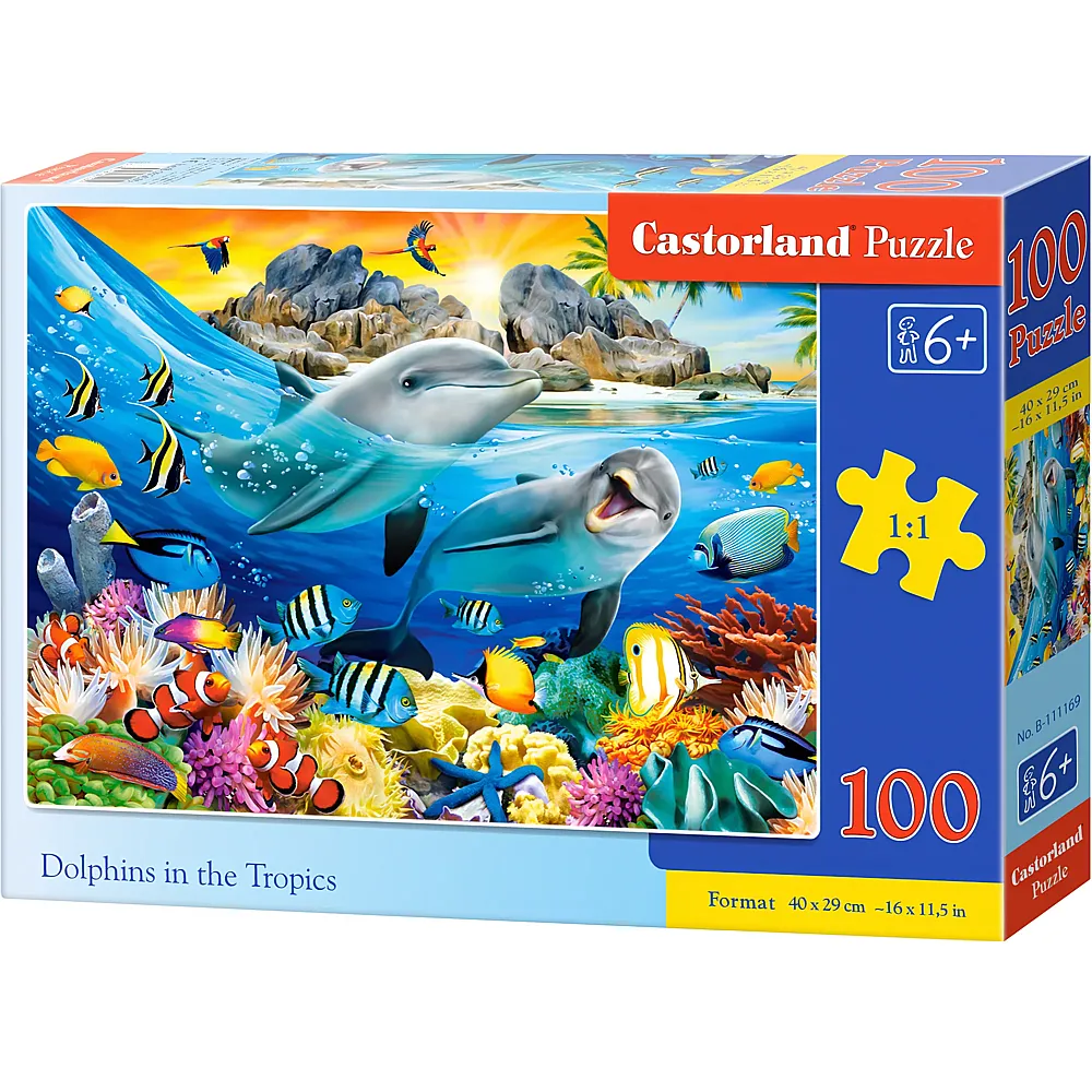 Castorland Puzzle Delfine in den Tropen 100Teile