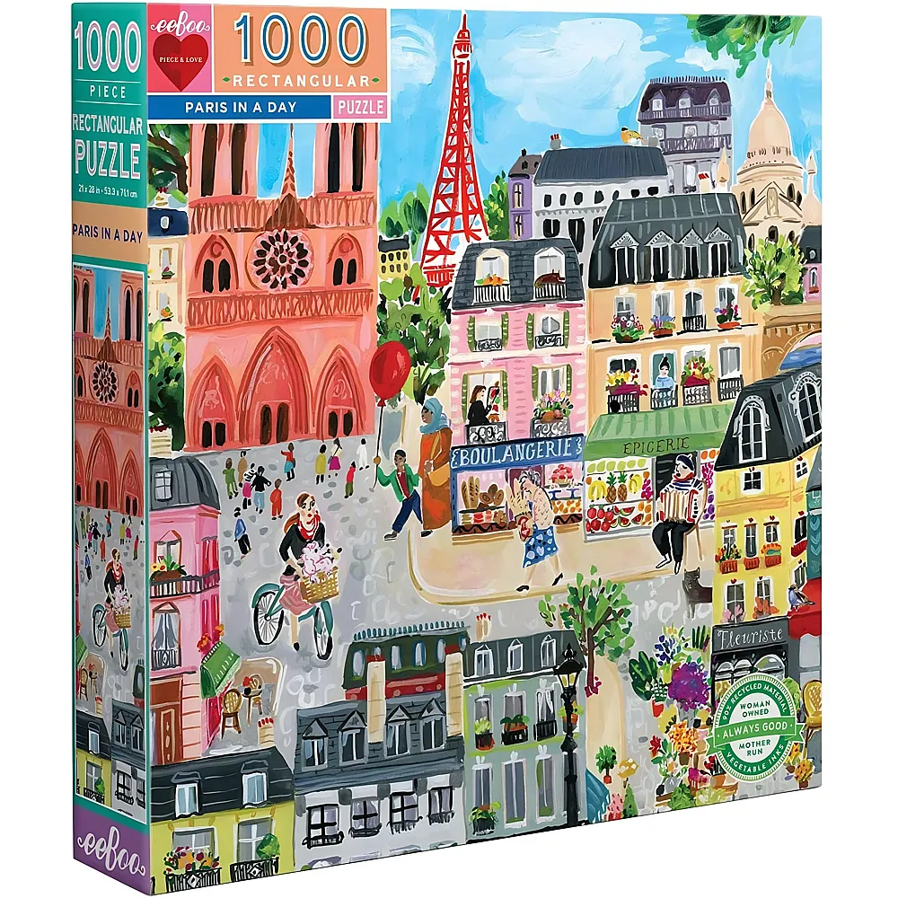 eeBoo Puzzle Paris in a Day - 1000 Teile