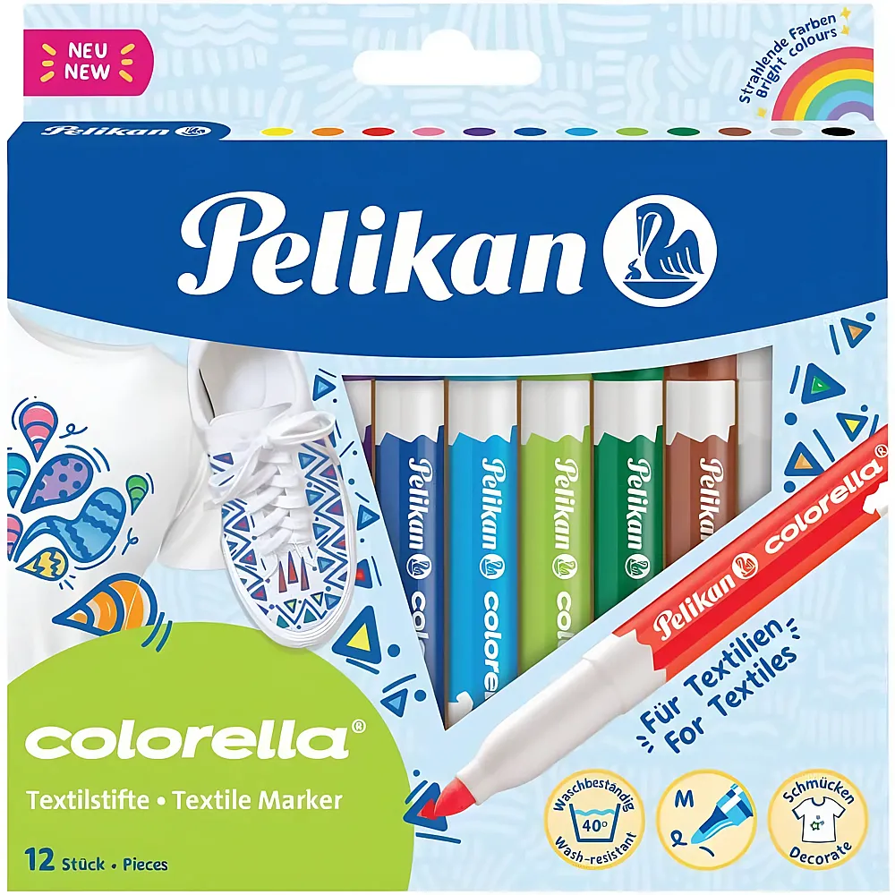 Pelikan Textilstifte Colorella - 12 Teile