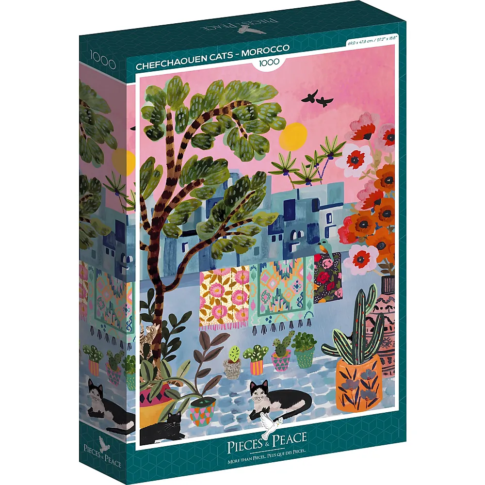 Pieces & Peace Puzzle Katzen von Chefchaouen - Marokko - 1000 Teile