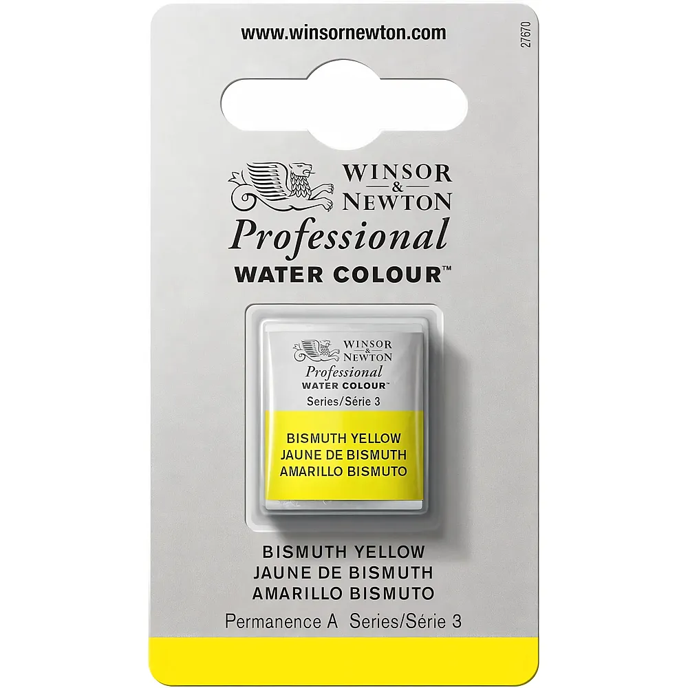 Winsor & Newton Professional Water Colour Aquarellfarbe Wismutgelb - 1/2 Napf