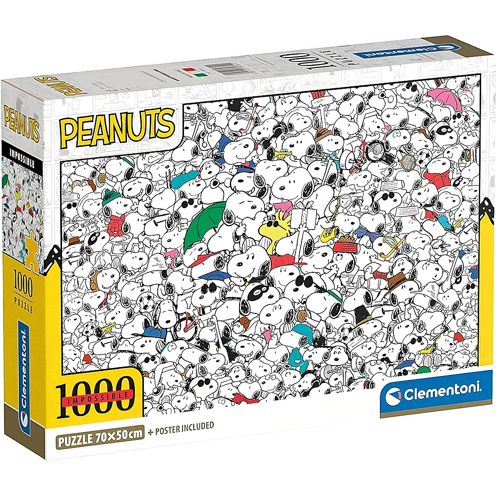 Clementoni Puzzle Impossible Peanuts Snoopy 1000Teile