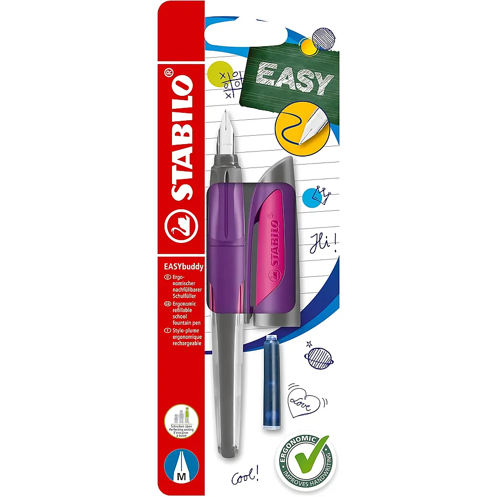 Stabilo Easy Schulf�ller mit Standard-Feder M Lila