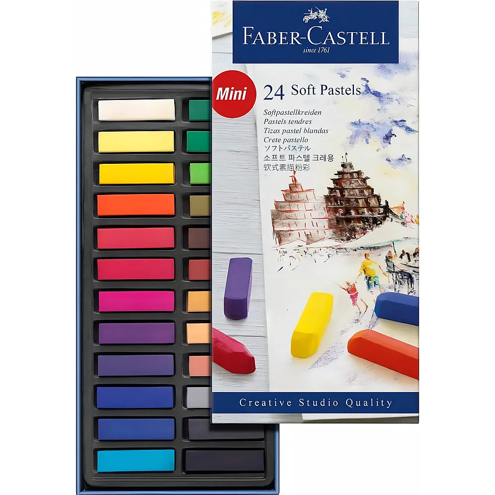 meinspielzeug - Faber-Castell Softpastellkreiden Mini 24Teile | Farbe & Kreide