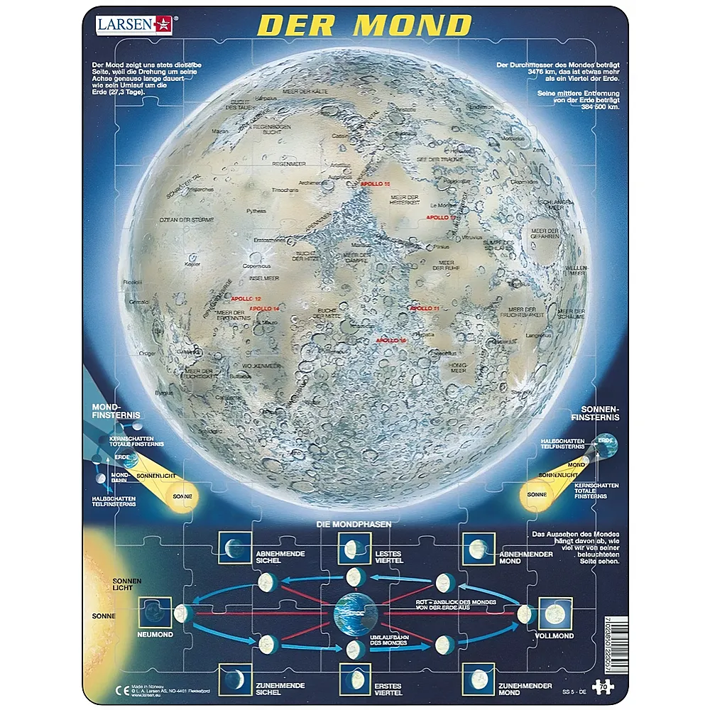 Larsen Puzzle Der Mond - Deutsch | Rahmenpuzzle