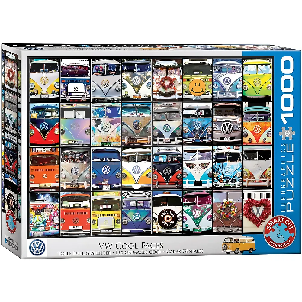 meinspielzeug - Eurographics Puzzle VW Cool Faces 1000Teile | Puzzle 1000 Teile