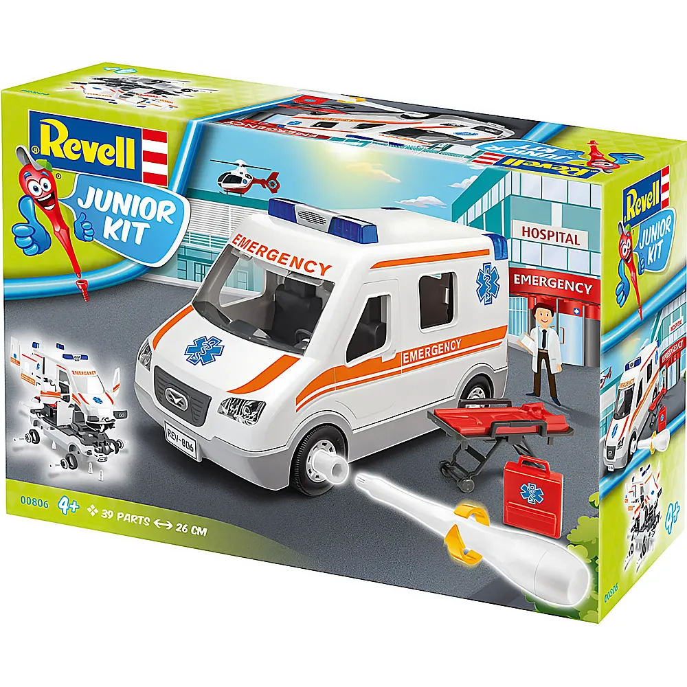 Revell Junior Kit Ambulanz mit Figur 64Teile