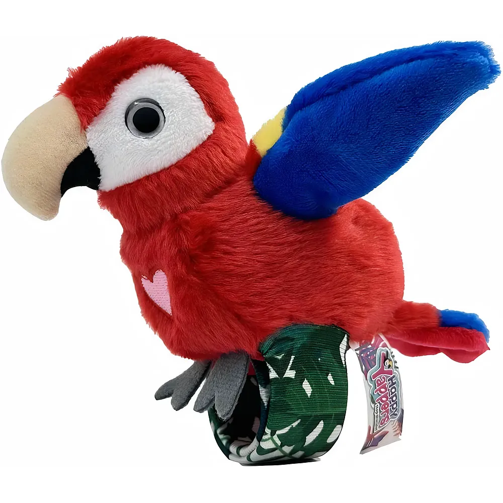 Happy Yappers Roter Papagei interakiver Pl�schvogel 15cm