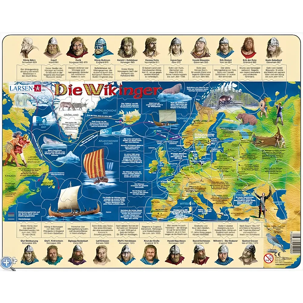Larsen Puzzle Die Wikinger - 102 Teile