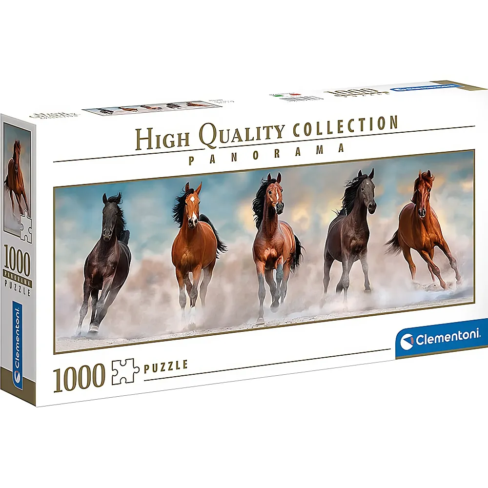 Clementoni Puzzle High Quality Collection Panorama Pferde 1000Teile